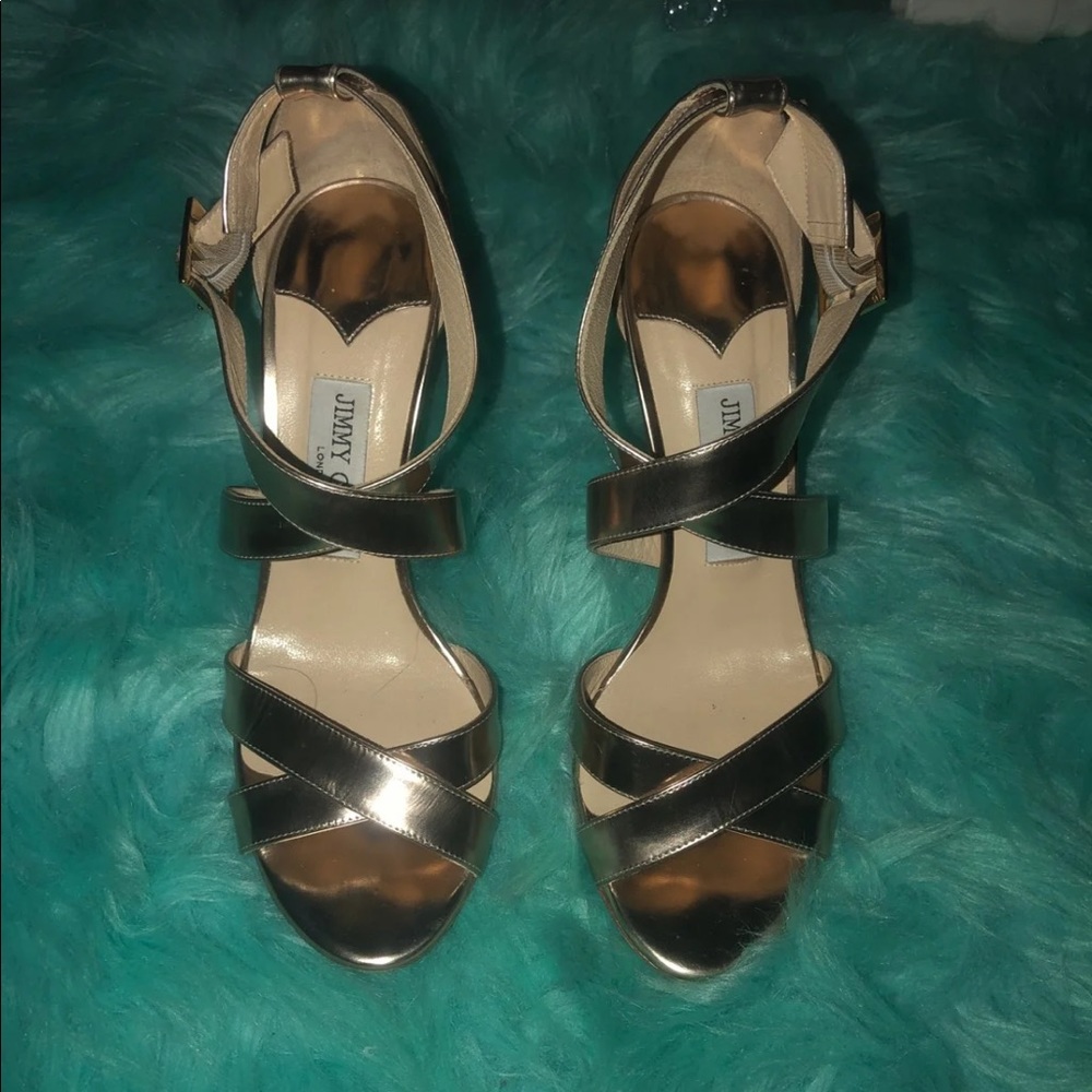 Rose gold jimmy choo pumps size 8